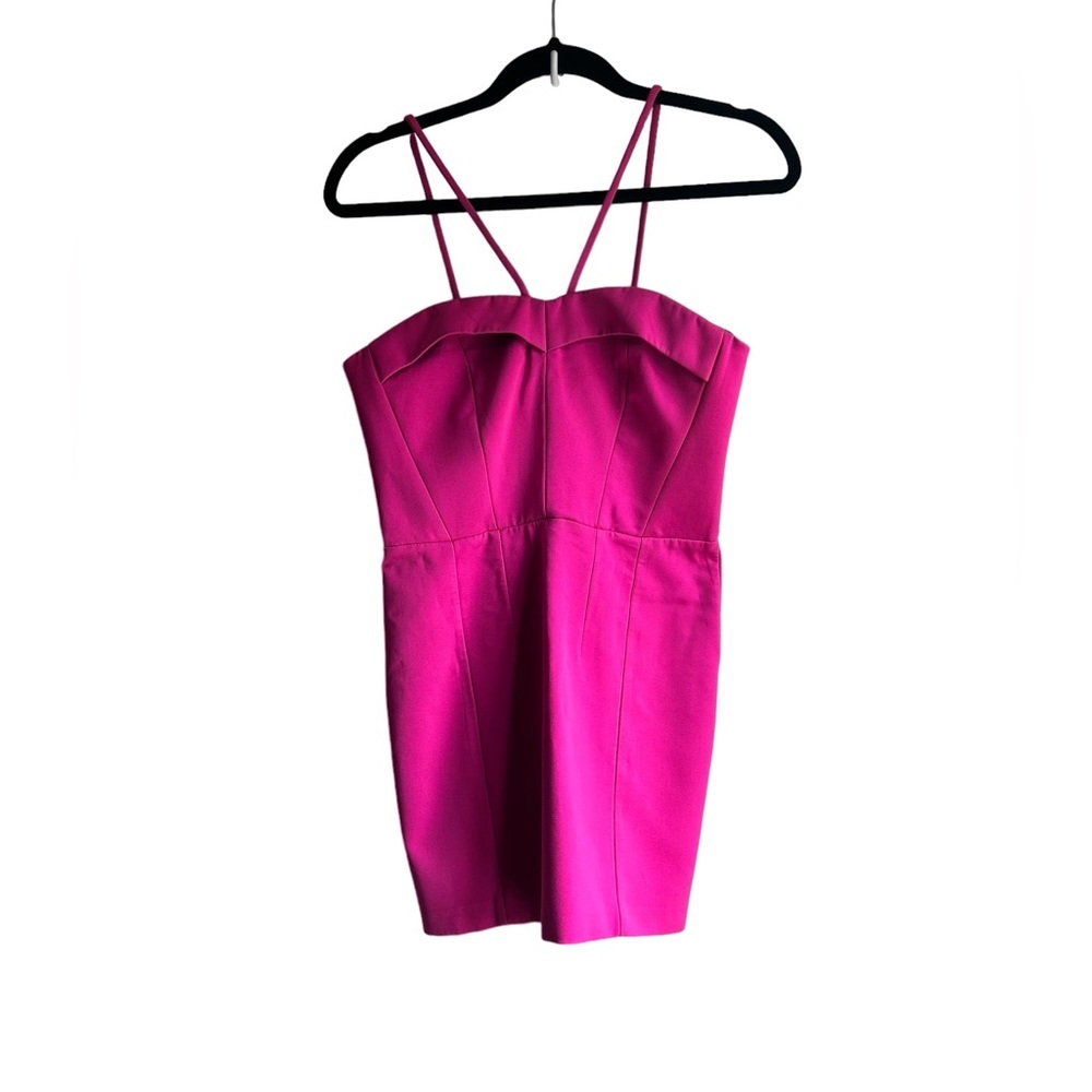 Bardot fussia pink heart strap mini dress in a size XS.